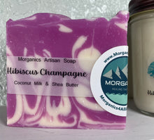 Load image into Gallery viewer, Tranquil Bath's Natural Hibiscus Champagne Artisan Soap - Coconut Milk Soap - Slice