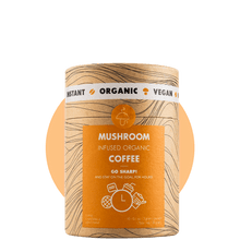Load image into Gallery viewer, Morganics Go-Sharp Instant Organic Coffee with Lion's Mane & Chanterelle Mushrooms - 10 serving Tube