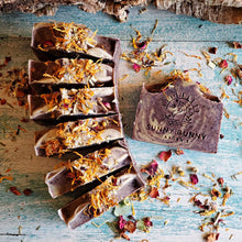 Load image into Gallery viewer, Tranquil Bath's Organic & Vegan Lime Basil Lavender Artisan Soap - Slice