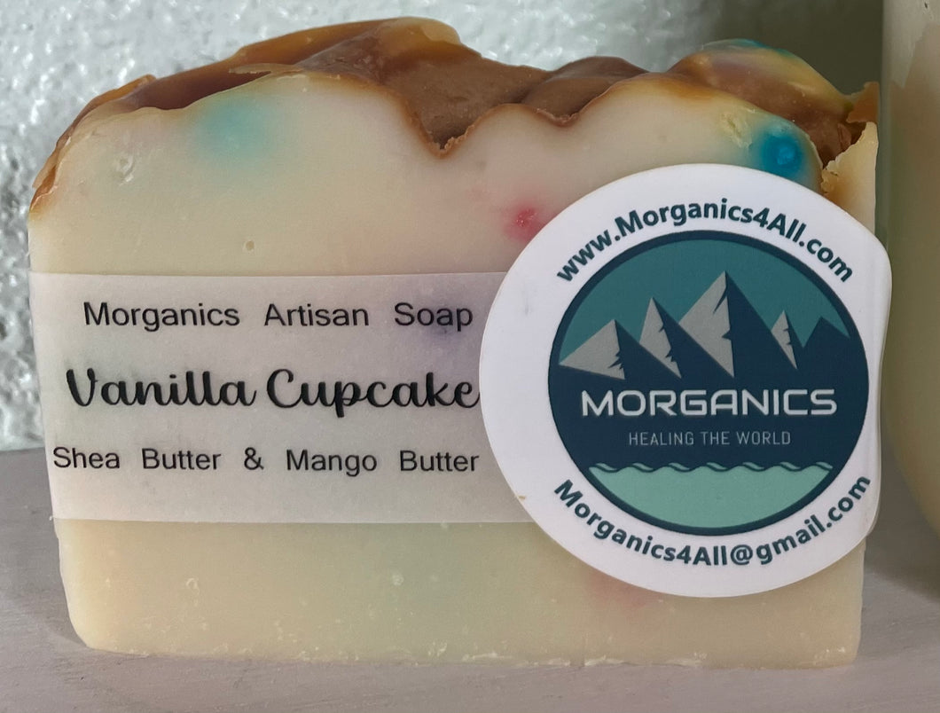 Tranquil Bath's Natural Vanilla Cupcake Artisan Soap - Slice