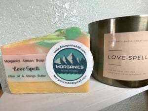 Tranquil Bath's Natural Love Spell Artisan Soap - Slice