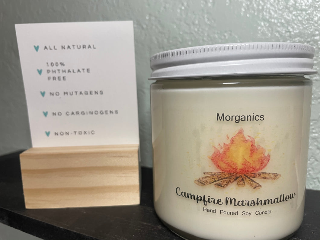 All Natural Campfire Marshmallows Hand Poured Soy Candle - 16 oz