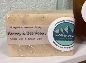 Tranquil Bath's Natural Honey & Bee Pollen Artisan Soap - Slice