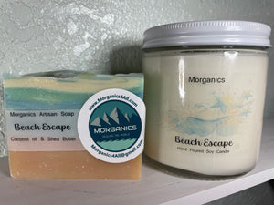 All Natural Beach Escape Hand Poured Soy Candle - 16 oz