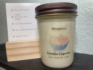 All Natural Vanilla Cupcake Hand Poured Soy Candle - 8 oz