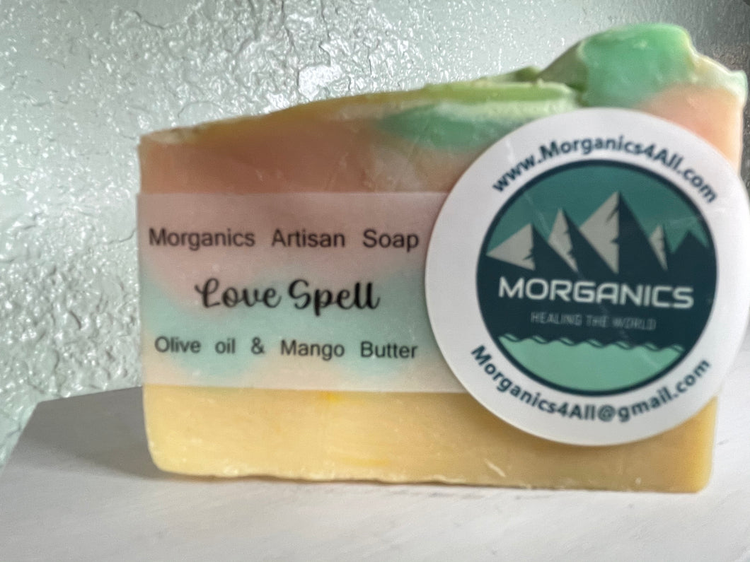 Tranquil Bath's Natural Love Spell Artisan Soap - Slice