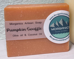 Tranquil Bath's Natural Pumpkin Soufflé Artisan Soap - Slice