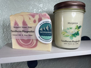 All Natural Southern Magnolia Hand Poured Soy Candle - 8 oz