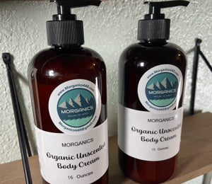 Beautiful Body's Clean & Pure Unscented Organic Body Cream - 16 oz