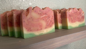 Tranquil Bath's Natural Juicy Watermelon Artisan Soap - Slice