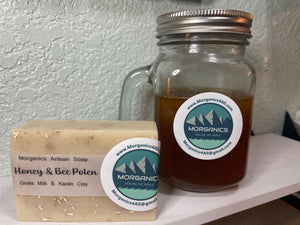 Tranquil Bath's Natural Honey & Bee Pollen Artisan Soap - Slice