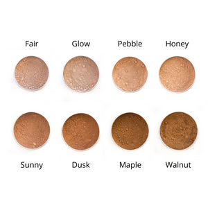 Glowing Face's Vegan Mineral Powder Foundation in Walnut - Refillable Tin - 10g