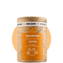 Load image into Gallery viewer, Morganics Go-Sharp Instant Organic Coffee with Lion&#39;s Mane &amp; Chanterelle Mushrooms - 10 serving Tube
