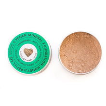 Load image into Gallery viewer, Glowing Face&#39;s Vegan Mineral Powder Foundation in Honey - Refillable Tin - 10g
