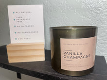 Load image into Gallery viewer, All Natural Vanilla Champagne Hand Poured Soy Candle - 12 oz
