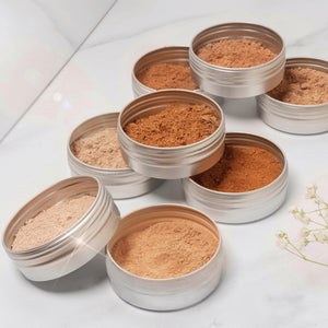 Glowing Face's Vegan Mineral Powder Foundation in Honey - Refillable Tin - 10g
